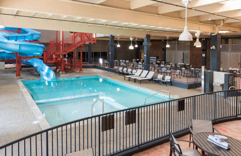 Indoor pool at Delta Hotels by Marriott Grand Rapids Airport.