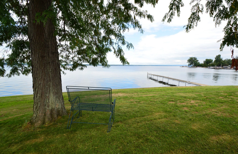 Lake view at Waters Edge B&B Resort.