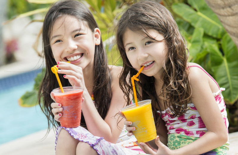 Enjoying smoothies at Cheeca Lodge & Spa.