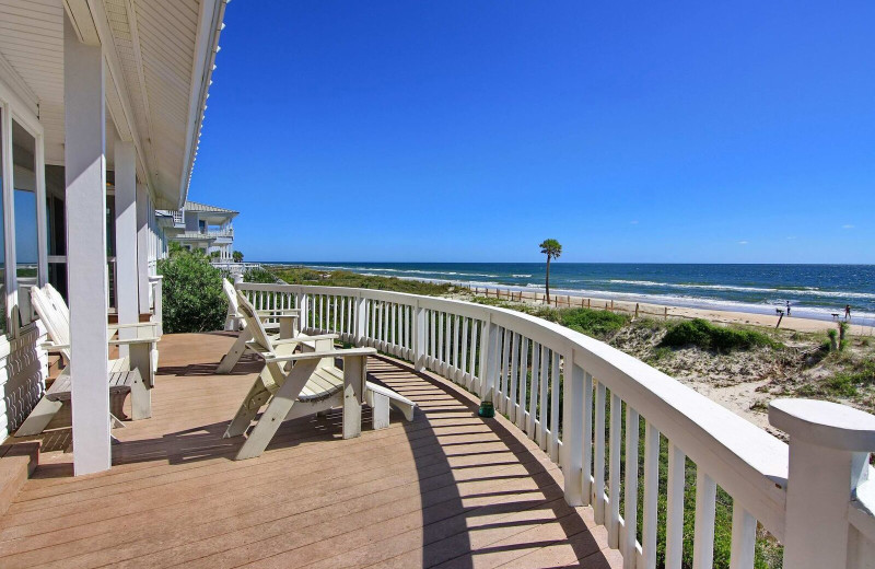 Rental deck at Resort Vacation Properties of St. George Island.