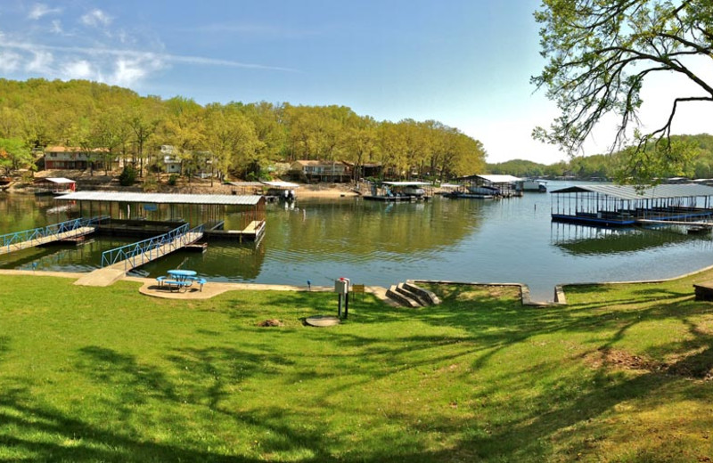 Lake view at Bass Point Resort.