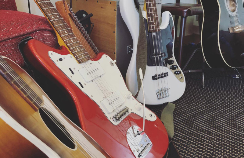 Guitars at Holiday Music Motel.