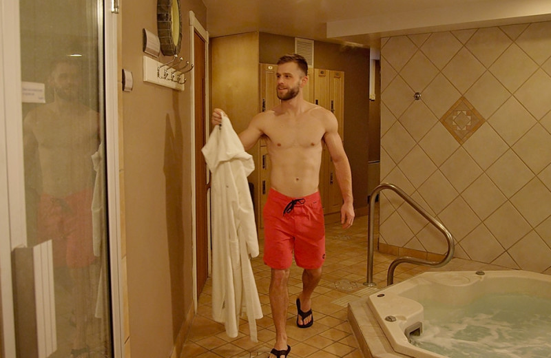 Men's locker room at Ste. Anne's Spa.
