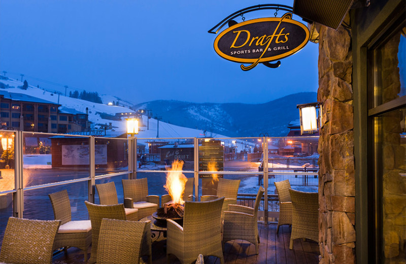 Patio dining at Westgate Park City Resort & Spa.