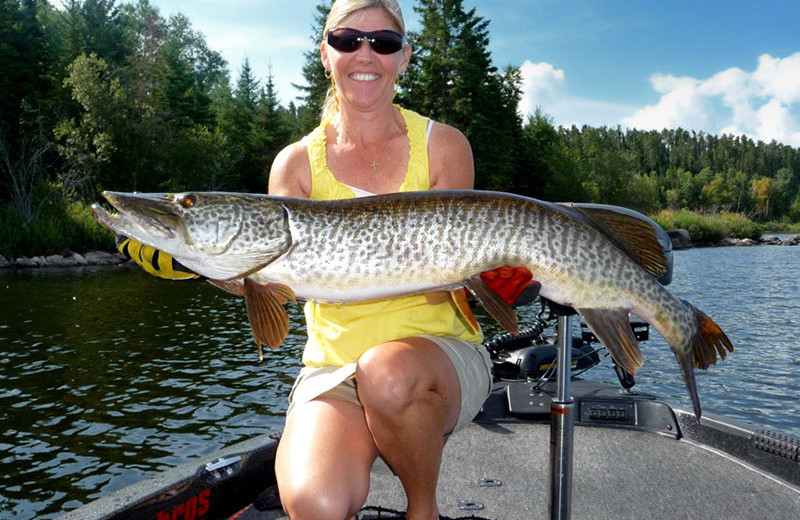 Fishing at Rough Rock Lodge.