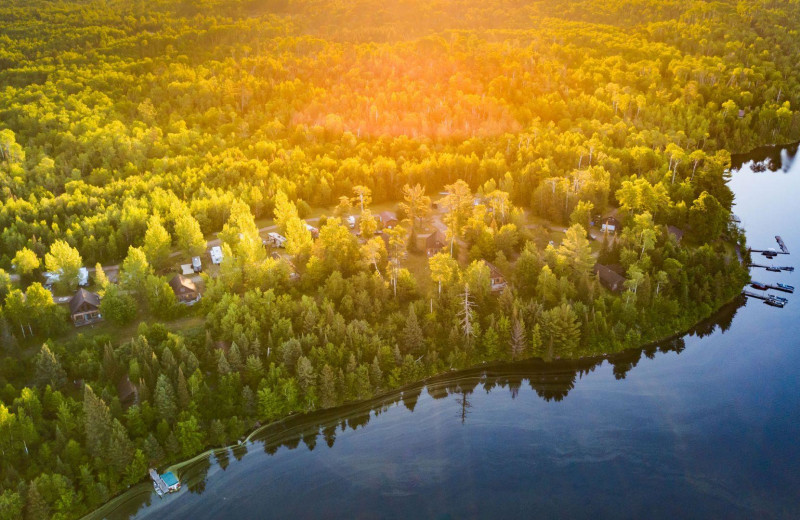 Aerial view of Deer Ridge Resort.