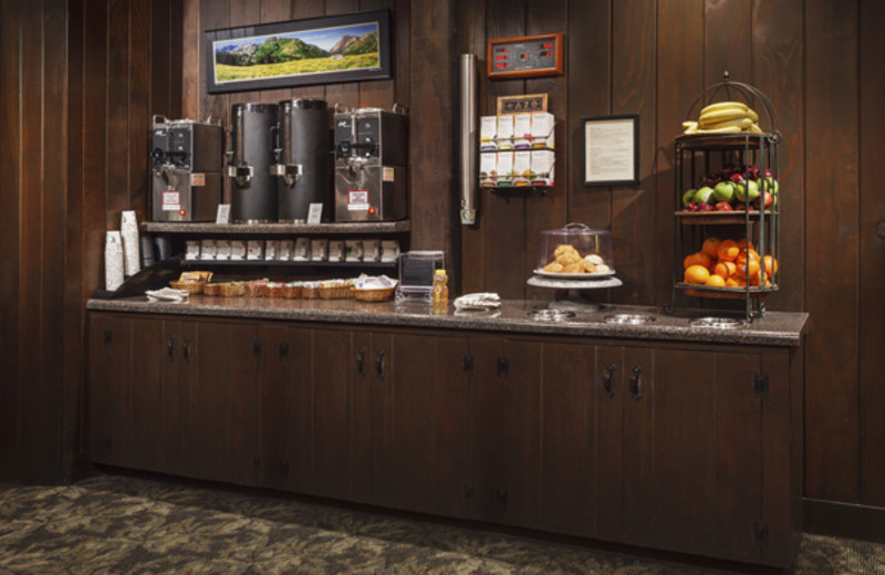 Breakfast bar at Alta's Rustler Lodge.