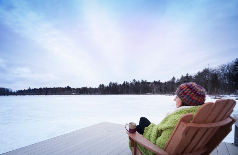 Winter view at The Lodge at Woodloch.