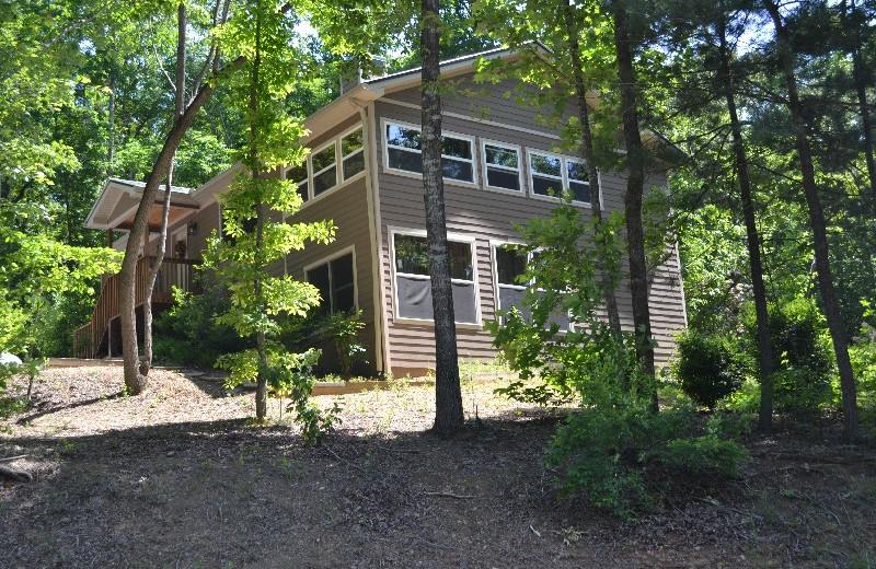 Cabin exterior at Sautee Resorts.