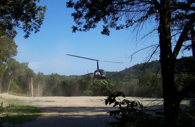 Helicopter area at Stonewater Cove Resort.