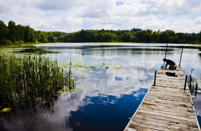 Dock at Tri Lake Timbers Resort.