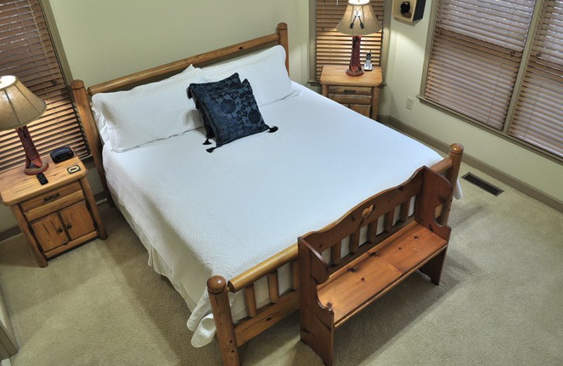 Rental bedroom at Mountain Vista Rentals.