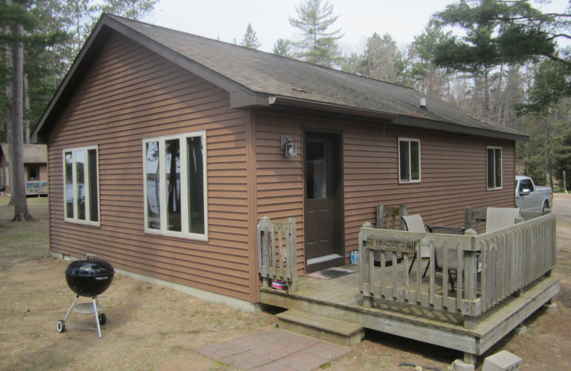 Cabin exterior at Idle Hours Resort.