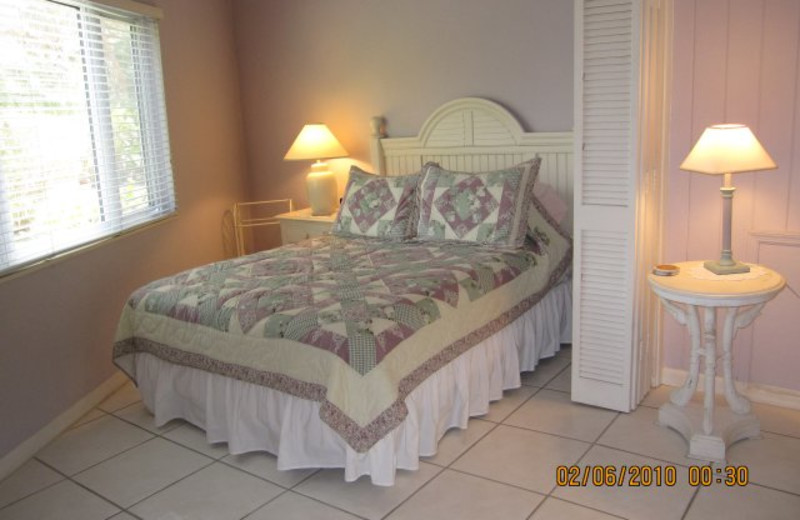 Cottage bedroom at Palms Of Sanibel.