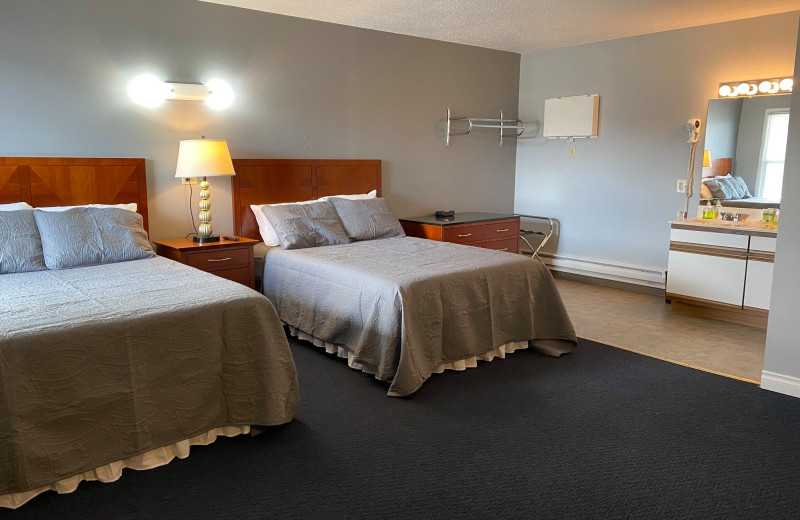 Guest room at Pelican Motel.