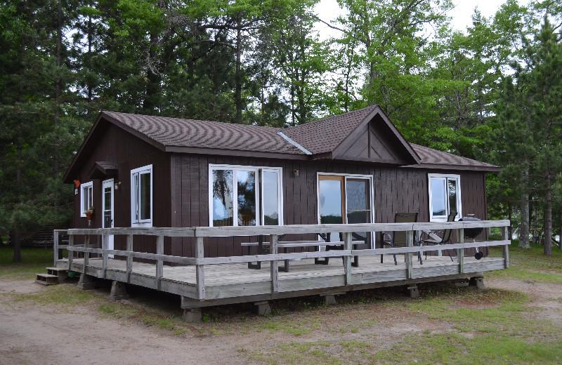 Cabin exterior at Bay View Lodge.