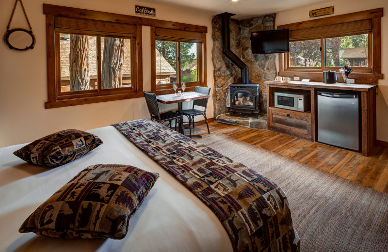 Guest room at Cedar Glen Lodge.