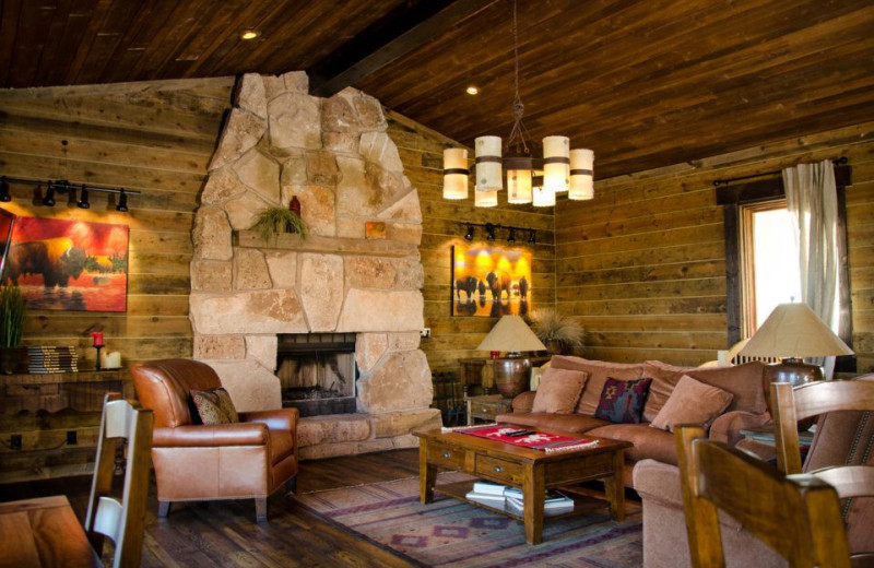 Cabin suite interior at Zion Mountain Ranch.