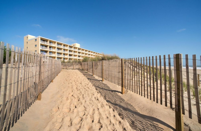 Exterior view of Quality Inn Oceanfront Ocean City.