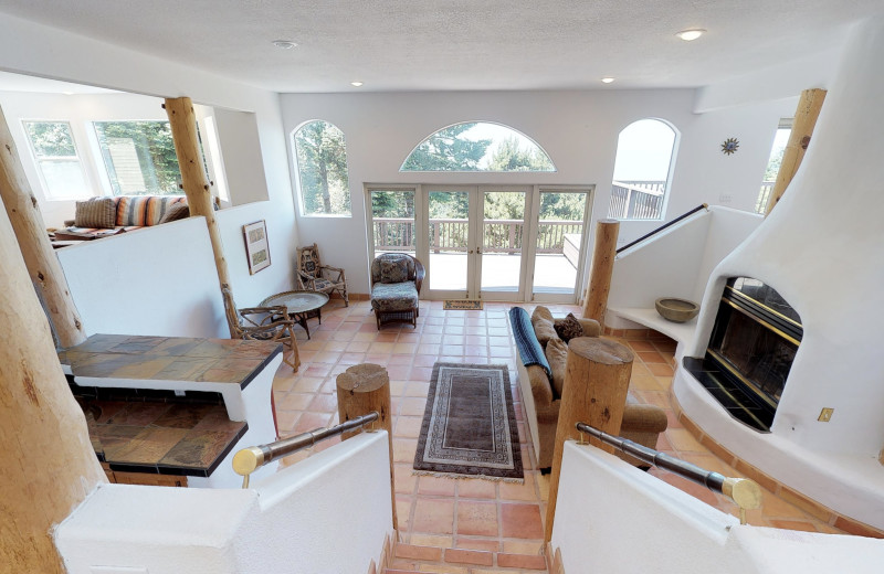 Rental living room at Irish Beach Vacation Rentals.