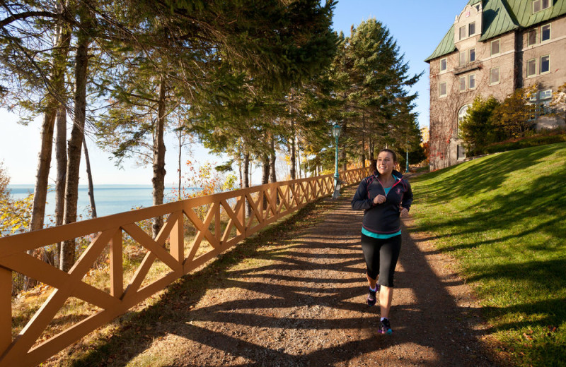 Jogging at Fairmont Le Manoir Richelieu.