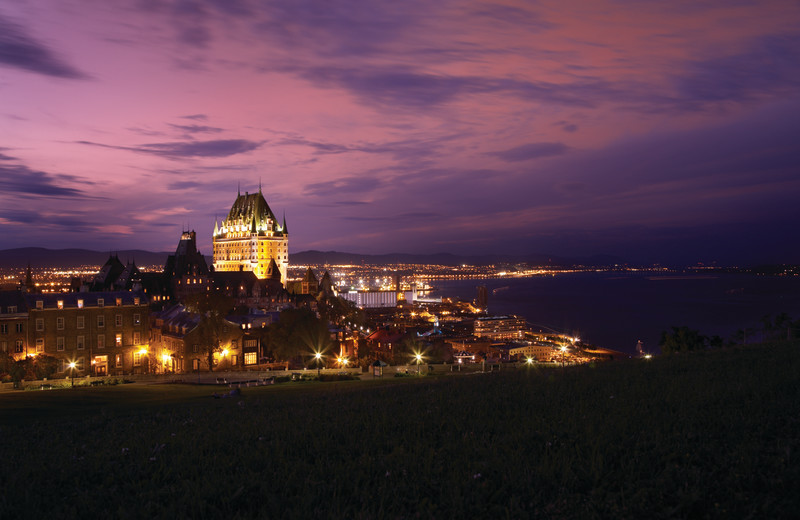 Night view at Fairmont Le Chateau Frontenac.