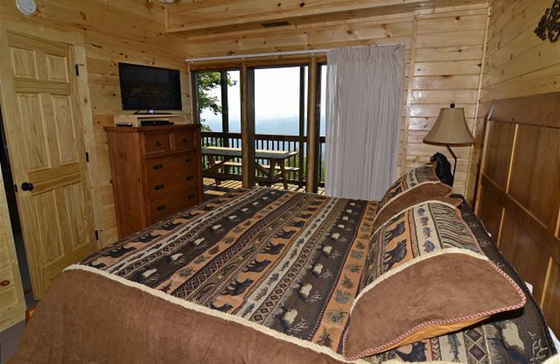 Rental bedroom at Chalet Village.