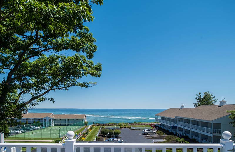 Guest balcony at The Sparhawk Oceanfront Resort.