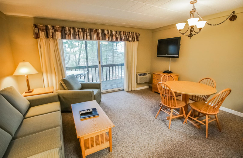 Guest room at Tanglwood Resort.