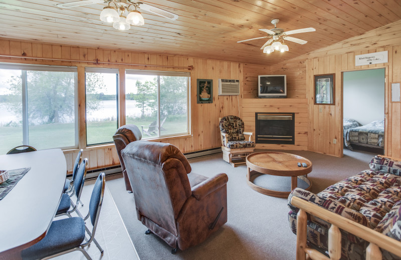 Cabin living room at Twin Springs Resort.