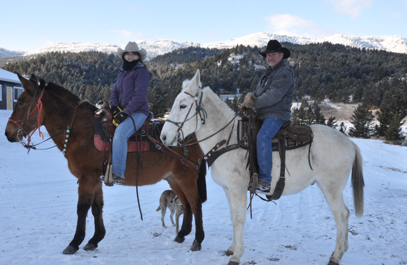 Horseback riding at Hardscrabble Ranch.