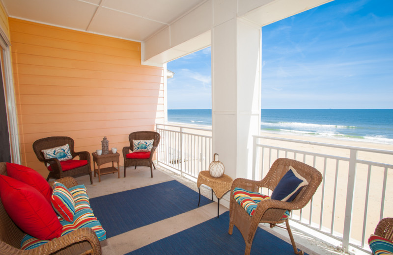 Rental balcony at Sanctuary Vacation Rentals at Sandbridge.