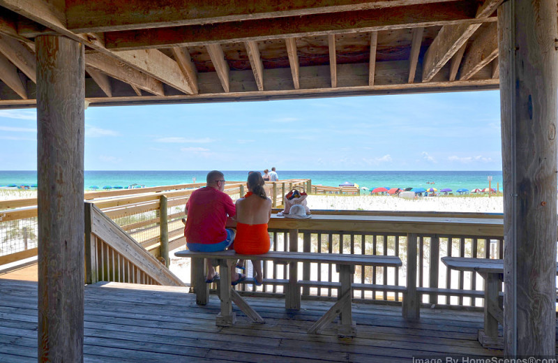 Beach pavilion at Sandpiper Cove.