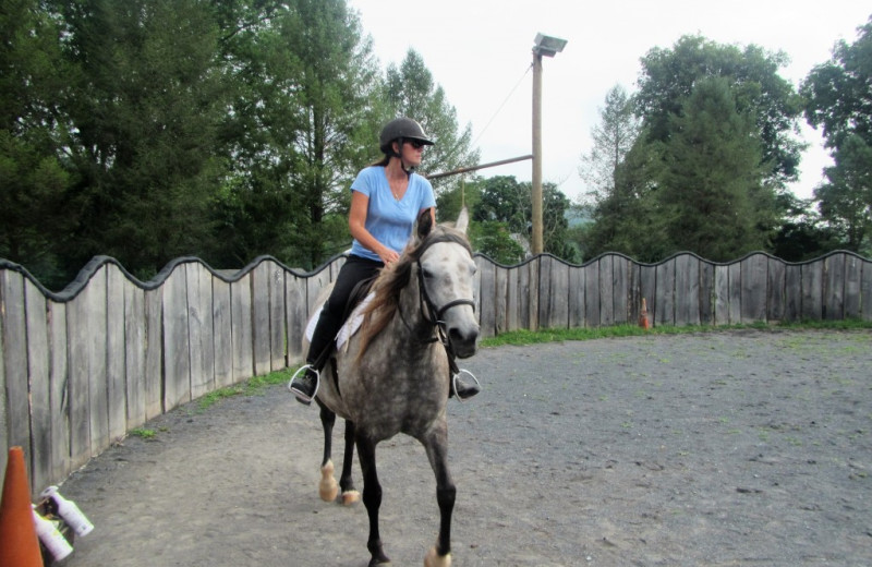 Horseback riding at Hickory Run Family Campground.