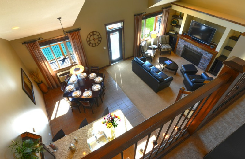 Guest living room at Bighorn Meadows Resort.