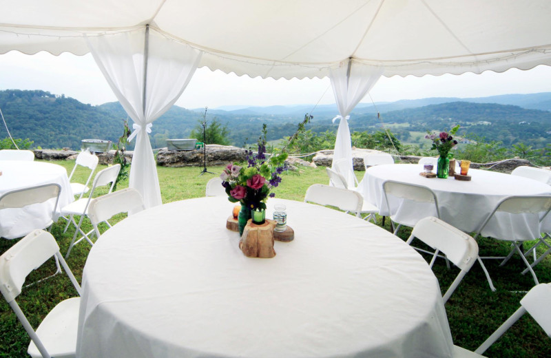 Wedding reception at Can-U-Canoe Riverview Cabins.