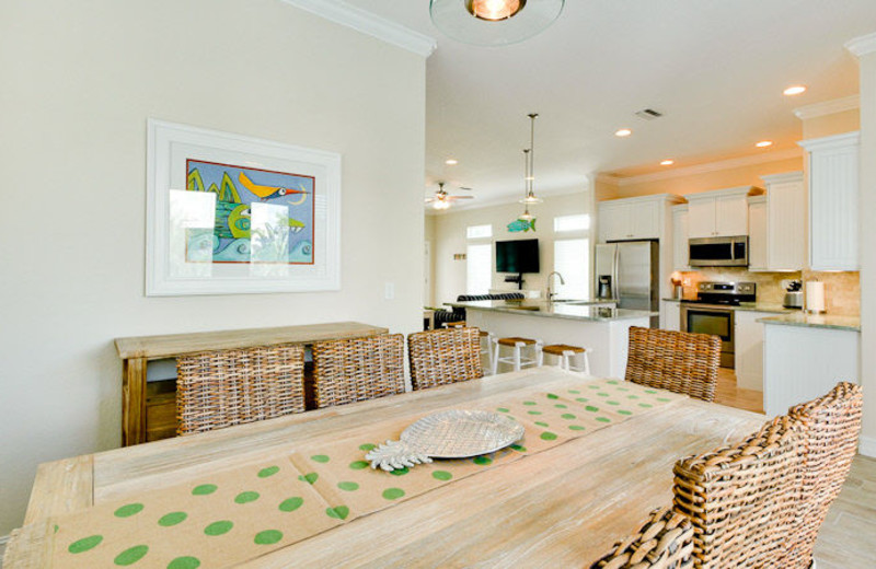 Rental dining room at Island Real Estate.