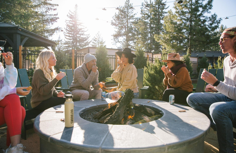 Fire pit at Station House Inn.