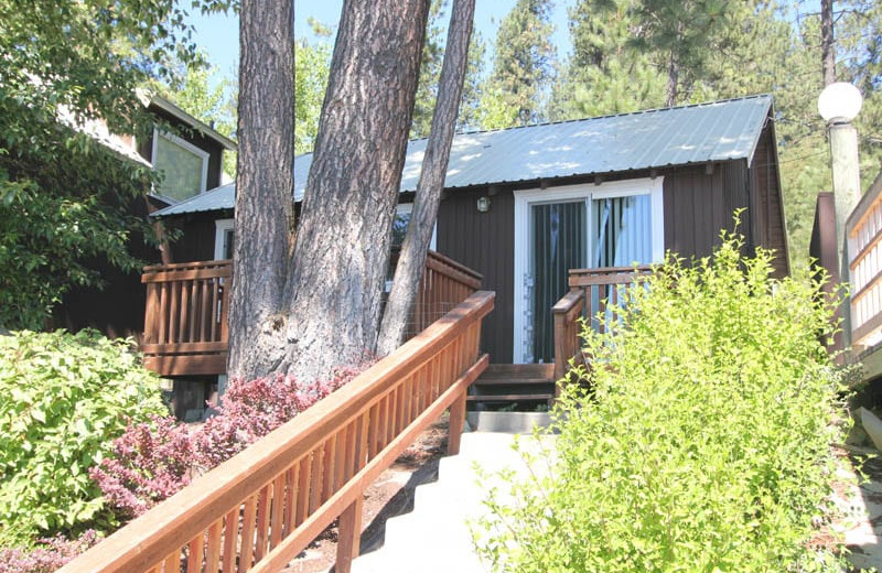 Cabin exterior at Silver Beach Resort.
