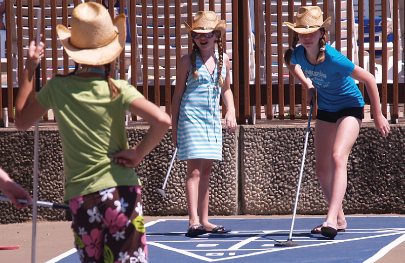 Shuffleboard at Rocking Horse Ranch Resort.