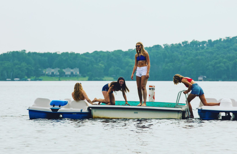 Water activities at Kavanaugh's Sylvan Lake Resort.