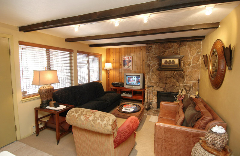 Rental living room at Frias Properties of Aspen - Silverglo.