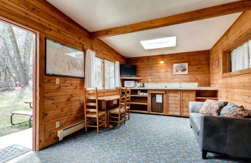 Guest room at Boulder Adventure Lodge.