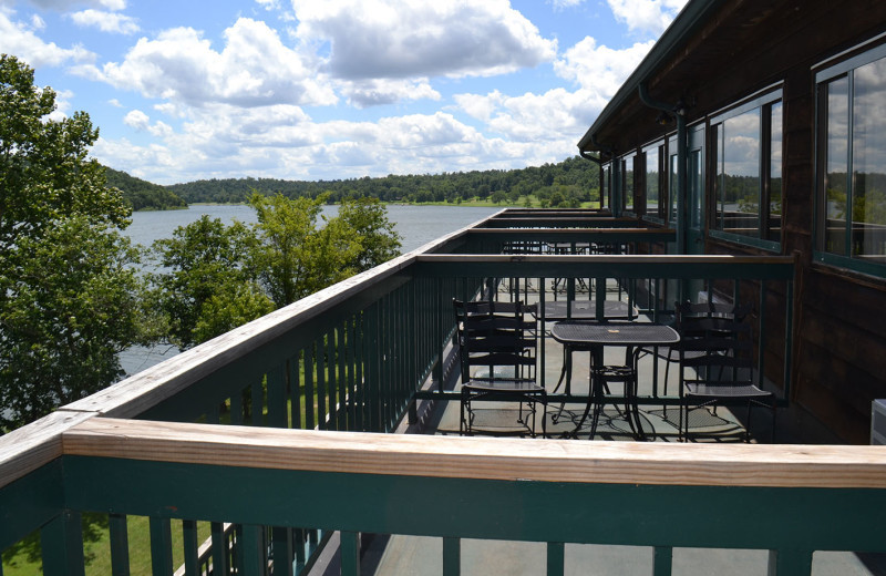 Balcony at YMCA Trout Lodge & Camp Lakewood.