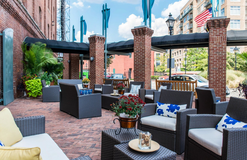 Patio at Henderson's Wharf.