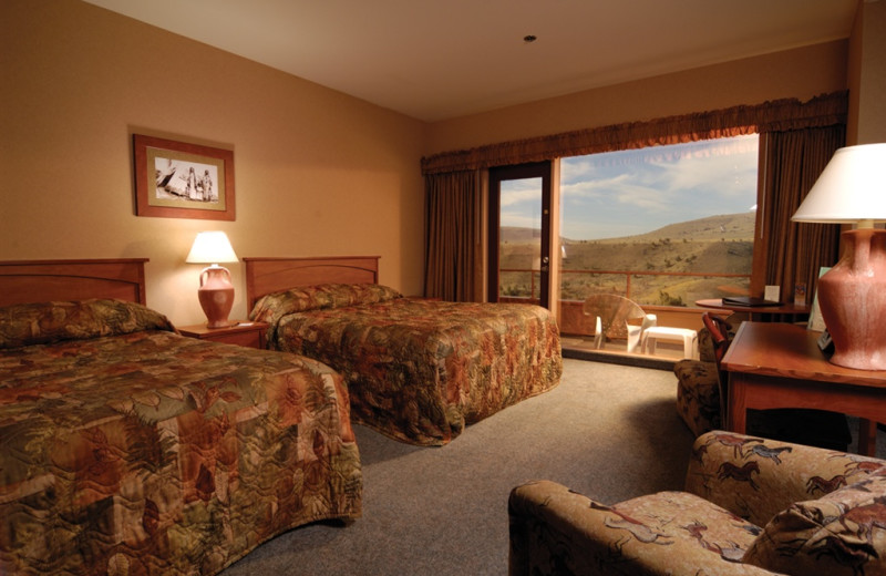 Two bed guest room at Kah-Nee-Ta Resort and Spa.
