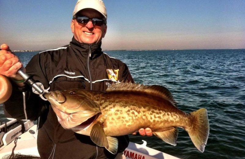 Fishing at A Beach Retreat.