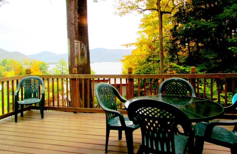 Cabin deck at Contessa Resort.