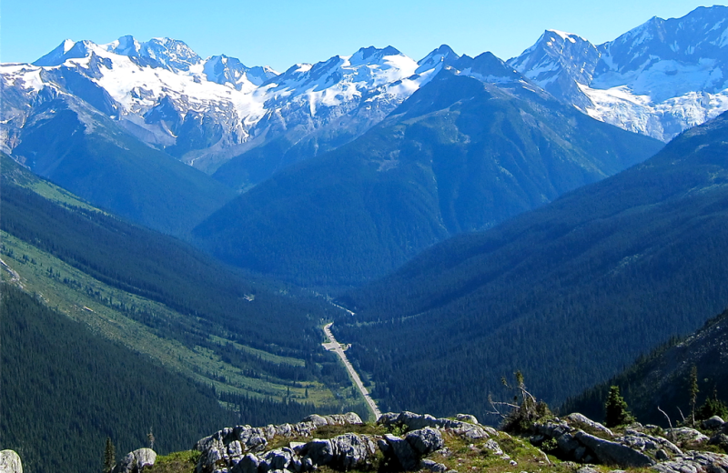 Mountains at Glacier House Resort.