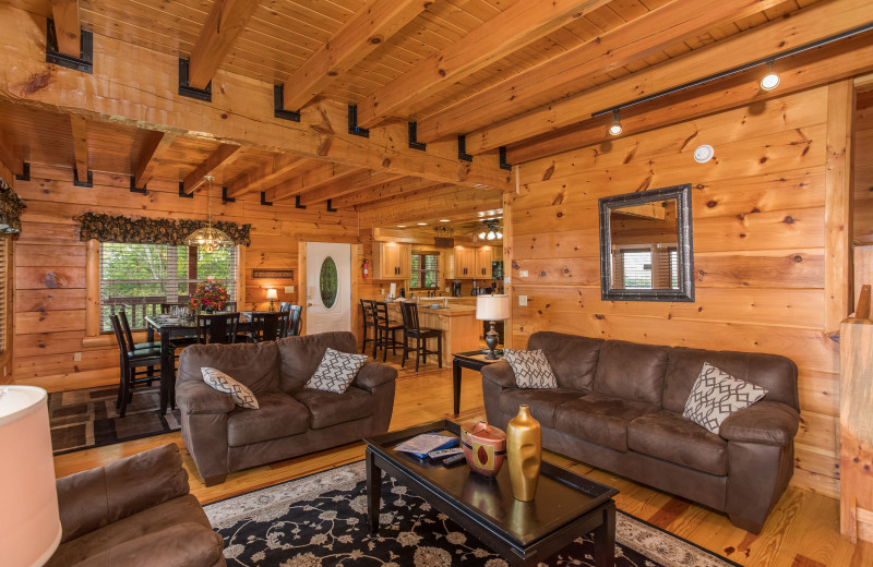 Living room at American Patriot Getaways - Pigeon Forge View.